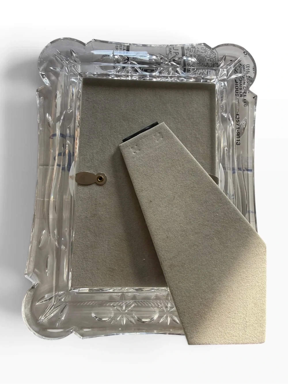 PartyLite Clear Glass Floral 4x6 Picture Frame